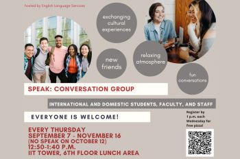 Flyer for SPEAK event